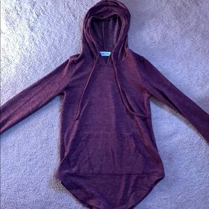 Burgundy Long Sleeved Hoodie